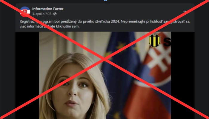 Ďalšie deepfake investičné video zneužíva tvár prezidentky Zuzany Čaputovej